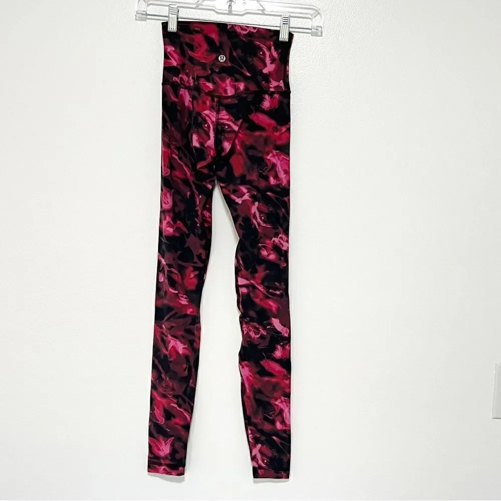 Lululemon Align High Rise 28” Pant Legging 0 Intensity Pink Blossom Multi $118